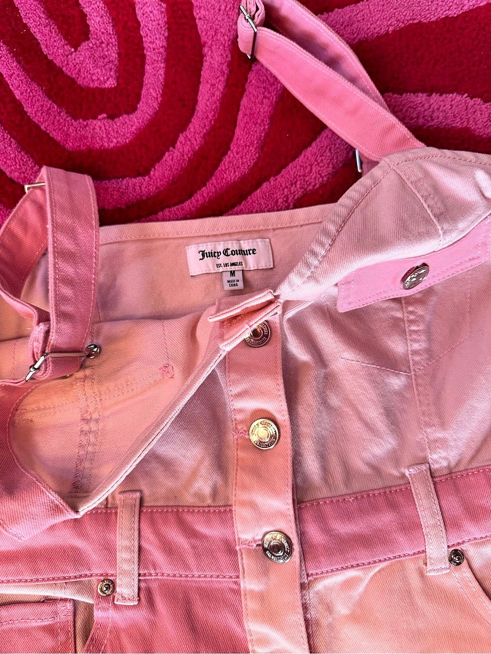 Juicy Couture Pink Colorblock Denim Bodycon Mini Dress NWT M - Picture 5 of 8